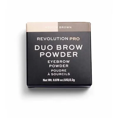 Obrázek produktu pro Makeup Revolution, REVOLUTION PRO, Vegan, Eyebrow Powder, Medium Brown, 2.2 g