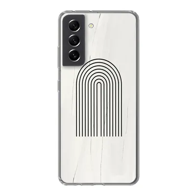 Produktbild von MuchoWow® Handyhülle Schutzhülle Hülle für Samsung Galaxy S21 FE Farbe - Regenbogen - Schwarz - Weiß Silikon Softcase Handy Hülle - Mobiltelefonhülle