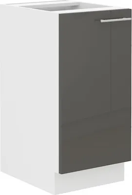 Image de Armoire inférieure à une porte LAJLA – largeur 40 cm, gris / blanc