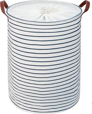 Image de DOKEHOM 20 pouces Paniers à linge épais pliables Bleu Large
