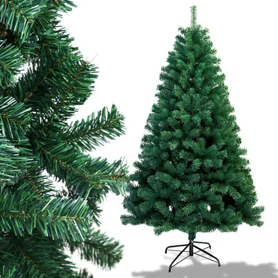 Image de Hengda Sapin de Noël 210 cm avec support métallique pour arbre de Noël Montage facile pour mariage, Noël, chambre à coucher Noël,Vert