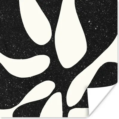 Produktbild von MuchoWow® Poster Pflanze - Schwarz - Minimalismus 75x75 cm - Wand Dekoration