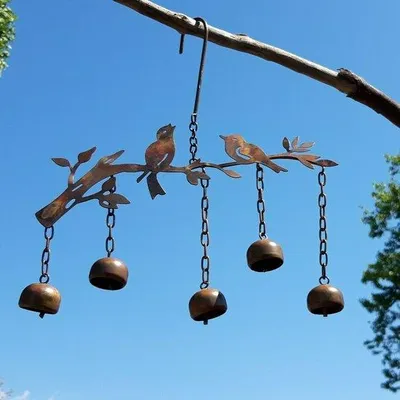 Produktbild von Kunstvogel- und Vogelbellen aus Gusseisen, Außen-Terrassendekorationen, Kunstornamente