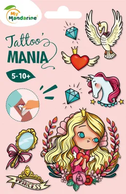 Produktbild von Avenue Mandarine 10x Tattoo' Mania, Prinzessin - Mehrfarbig CC001O