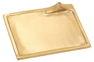 Productafbeelding van Omgoods - Handgemaakte Kaarsenhouder Rechthoekig 11x8 cm Messing Goud