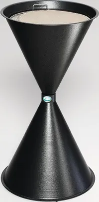 Produktbild von VAR Standascher antiksilber aus Stahlblech mit verzinkt Sieb / Einlegeteil Höhe 730mm Durchmesser 400mm - 11681