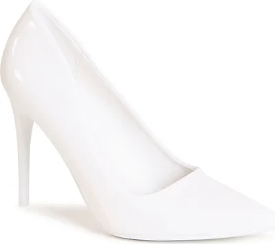 Produktbild von topschuhe24 2664 Damen Spitze Lack Pumps High Heels , Farbe:Weiß, Größe:37 EU