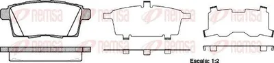 Produktbild von REMSA Bremsbeläge Satz Hinten Bremsklötze für MAZDA CX-7 (ER) 1268.00