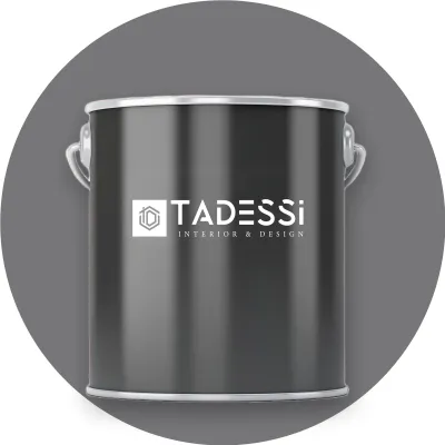 Produktbild von TADESSI Wandfarbe Grau - Schiefergrau - abwaschbare Innenfarbe matt - Dispersionsfarbe - Geruchsarm und Lösemittelfrei - 5 Liter Gebinde