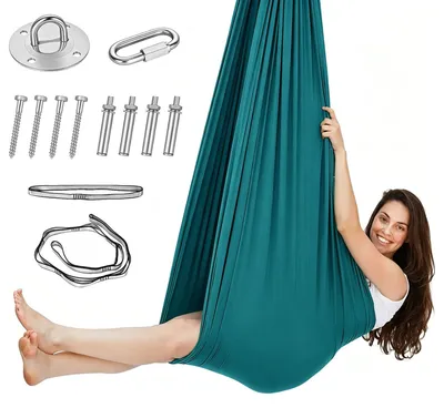 Produktbild von Omgoods – Set für Aerial Yoga mit Hängematte und Zubehör, für den Innen- und Außenbereich