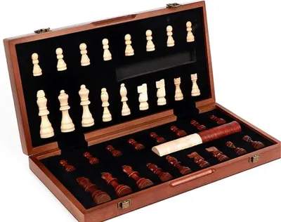 Imagen del producto de Juego de ajedrez magnético, juegos de mesa, madera, ajedrez plegable