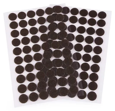 Klettband-Punkte, Klebepunkte, 15mm dunkelbraun