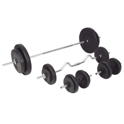 Image de Ensemble d'haltères longs et courts 90 kg