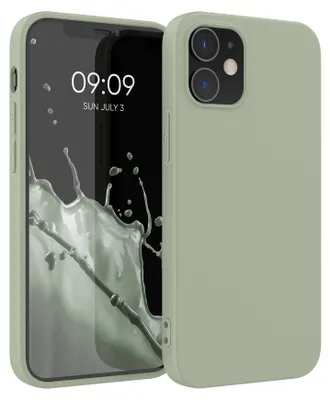 Produktbild von kwmobile Handyhülle für Apple iPhone 12 / iPhone 12 Pro Hülle - TPU Case - Kabelloses Laden - Schutzhülle Cover in Graugrün