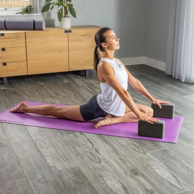 Produktbild von Yoga Block Set mit D-Ring Stretchgurt - EVA-Schaum Ziegel