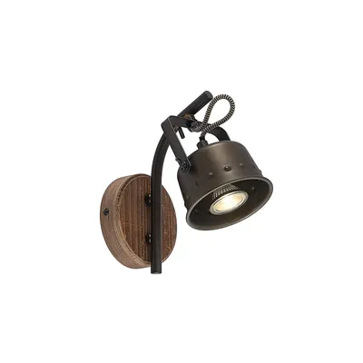 Produktbild von Lindby Strahler Rubinjo, 22 cm, schwarz, Holz, Metall, GU10