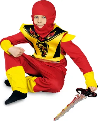 Produktbild von K31250492-140-152 Kinder Junge Mädchen Ninja Kostüm Kim Gr.140-152