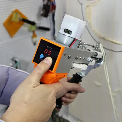 Produktbild von Elektrische Teppich-Tufting-Pistole - 2-in-1 Cut & Loop Tufting Gun - Digitalanzeige - Mit kabellosem Lithium-Akku - Für individuelle Teppiche