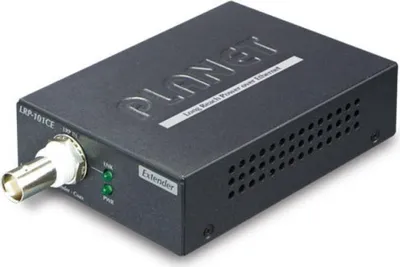 Obrázek produktu pro PLANET LRP-101CE, Síťový vysílač, 1000 m, Cat5e, 100 Mbit/s, IEEE 802.3, IEEE 802.3af, IEEE 802.3at, IEEE 802.3u, Modrá