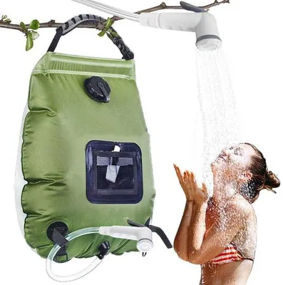 Productafbeelding van Solar Camping Douchezak 20L met Douchekop en Temperatuurmeter