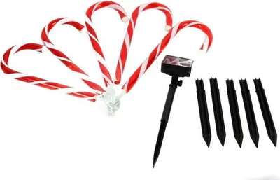 Productafbeelding van Set van 5 solar-LED tuinlampen, warm wit licht