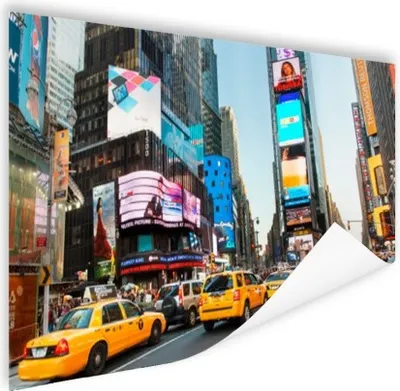 Produktbild von MuchoWow® Poster New York - Taxi - Gelb 60x40 cm - Schlafzimmerdekoration