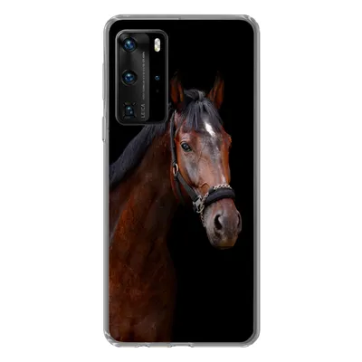 Produktbild von MuchoWow® Handyhülle Schutzhülle Hülle für Huawei P40 Pro Pferd - Tiere - Braun Silikon Softcase Handy Hülle - Schutz