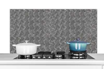 Obrázok produktu pre MuchoWow® Splashback Kuchyňa - Kuchynský backsplash - Ochrana steny pre sporák a drez Kov - priemyselné - vzory 120x60cm Alu-Dibond (alternatíva k