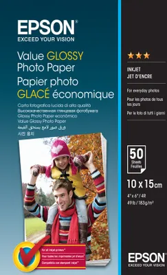 Zdjęcie produktu dla Błyszczący papier fotograficzny Epson Value Glossy Photo Paper Paper Photos Gloss