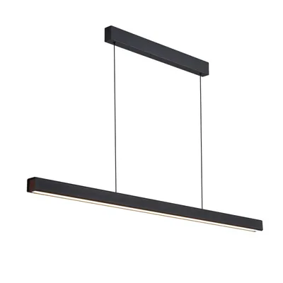 Produktbild von ZMH LED Pendelleuchte Esszimmer Hängelampe Dimmbar Fernbedienung 37W Esstischlampe 108CM Pendelleuchten für Küche Bar Wohnzimmer Schwarz