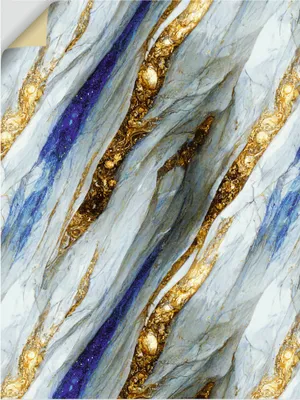 Produktbild von ARTland Wandbild, selbstklebend Marmor Gold Und Blau Größe: 45x60 cm