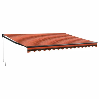 Immagine prodotto di vidaXL Tenda da sole retrattile arancione e marrone 4x3 m tessuto e alluminio