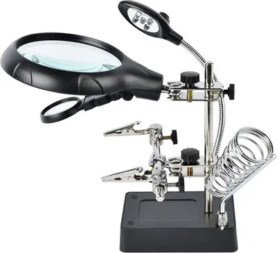 Produktbild von Lupenlampe mit Klemme 2,5X 7,5X 10X LED-Lupe & Schreibtischlampe zum Lesen, Basteln, Arbeiten in der Nähe, Reparieren