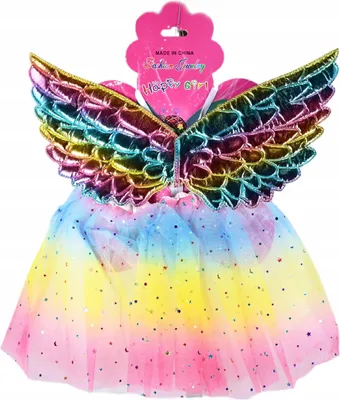 Produktbild von Einhorn Kostüm Set für Mädchen - Feenflügel & Rock für Karneval & Fasching