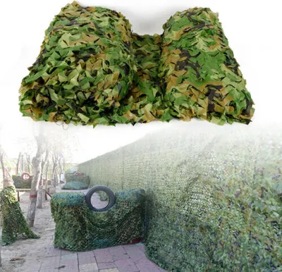 Zdjęcie produktu dla 6M x 4M Kamuflaż Polowanie Kamuflaż Pokrowiec na siatkę Wojskowa siatka Kamuflaż Kamuflaż Siatka do CS / Cosplay / Ogród