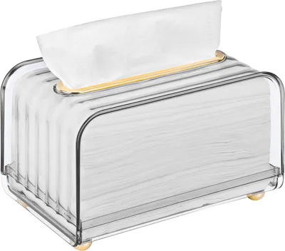 Produktbild von Transparente Kunststoffbox für Taschentücher – rechteckiger Papierhandtuchspender