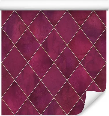 Produktbild von 10m VLIES TAPETE Rolle ROSA Aquarell Diamanten geometrisches Muster 6524