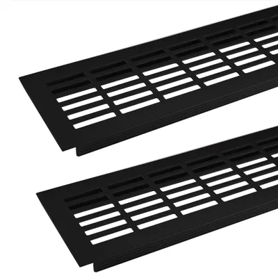Produktbild von SOTECH Lüftungsgitter 480 x 80 mm – schwarz (2 Stück)