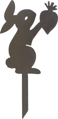 Produktbild von Creativ Metall Gartenstecker Beetstecker Hase Gartendeko Ostern rostend 120x247mm