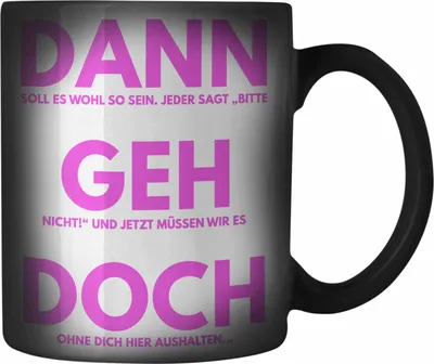 Trendation Jobwechsel Tasse | Lustiger Spruch Für Kollegen, Abschiedsgeschenk | Schwarz, Spülmaschinenfest