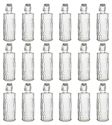 Produktbild von Olympia geo Glaswasserflasche mit Stöpsel | 1 Liter | 12 Flaschen
