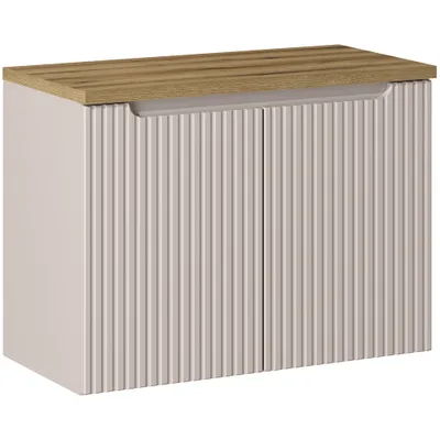 Produktbild von Waschtischunterschrank 80cm, kaschmir und Eiche, NEWPORT-56-CASHMERE