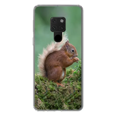 Produktbild von MuchoWow® Handyhülle Schutzhülle Hülle für Huawei P40 Lite Waldtier - Eichhörnchen - Moos Silikon Softcase Handy Hülle - Handy