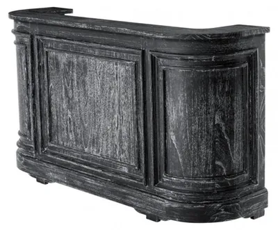 Image de Casa Padrino Vintage Look Armoire de Comptoir 190 cm Comptoir Noir Délavé Style Antique - Comptoir de magasin
