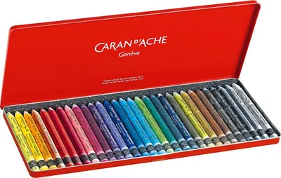 Produktbild von Caran Dache Caran d'Ache Neocolor II, L: 10 cm, Stärke 8,5 mm, verschiedene Farben, 30 Stück 1 Box