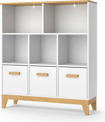 Produktbild von Vitalispa Kinderregal Malia, 98.4 x 113.4 cm, Weiß/Eiche