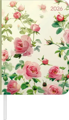 Produktbild von Alpha Edition - Daily Journal Roses 2026 - Taschenkalender 11×15 cm mit 352 Seiten & Tagesansicht, 4-sprachigem Kalendarium, eleganter Rosen-Planer mit To-Do-Liste & Notizbereich für Alltag & Beruf