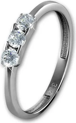 Image de GoldDream Bague Femme T. 60 3 zirconiums or blanc 8 carats zirconiums D2GDR511J60