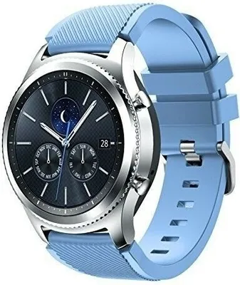Produktbild von Strap-it Samsung Gear S3 Silikonarmband (Sandblau)