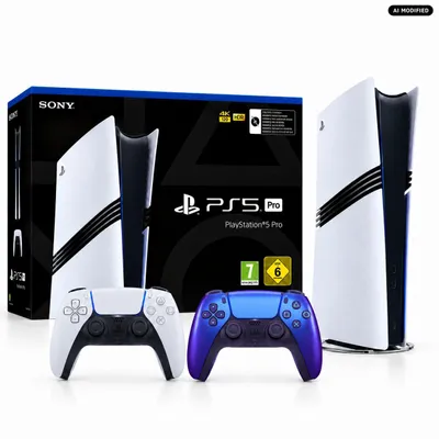 Produktbild von Sony PlayStation 5 Pro 2 TB mit DualSense Chroma Indigo Duo Bundle
